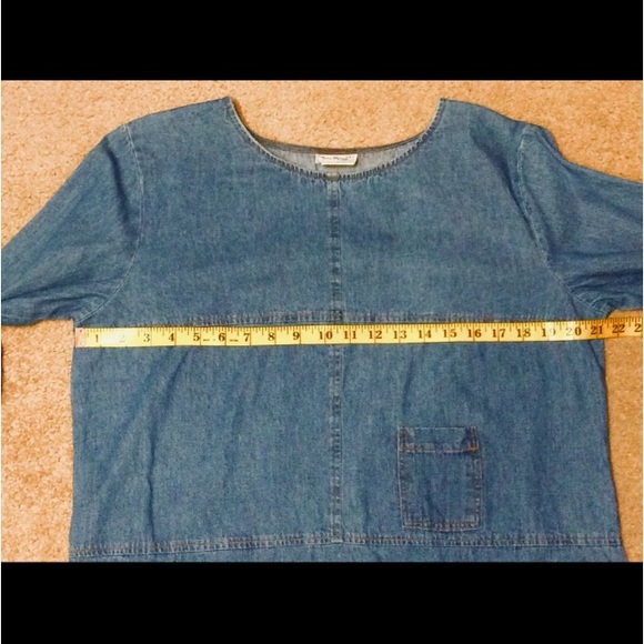 Bedford Fair Vintage Pullover Denim Shirt Size Medium - Picture 9 of 13